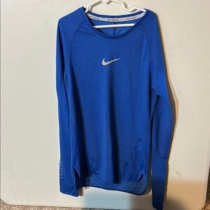 Nike Running Blue Long Sleeve Athletic Top